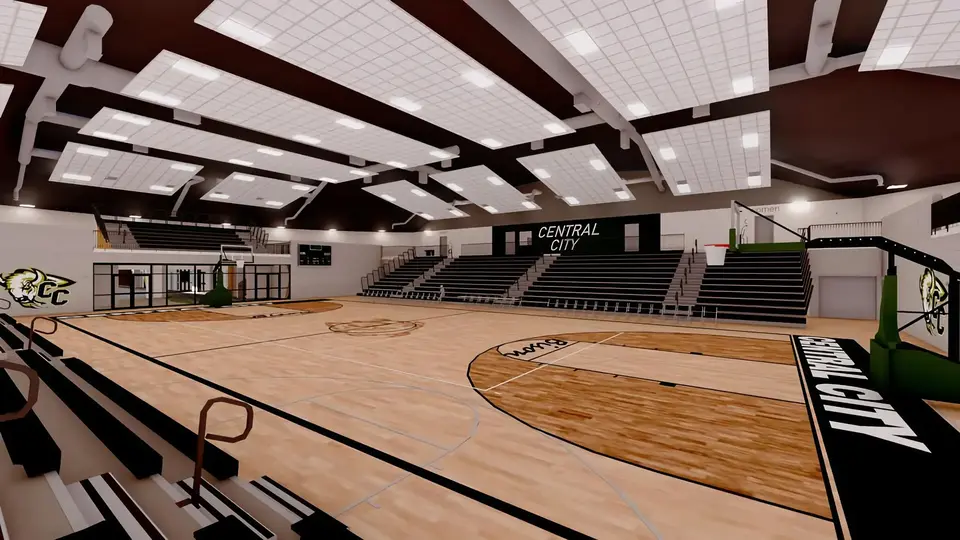 Rendering of gym interior of Nebraska's first dome gym.