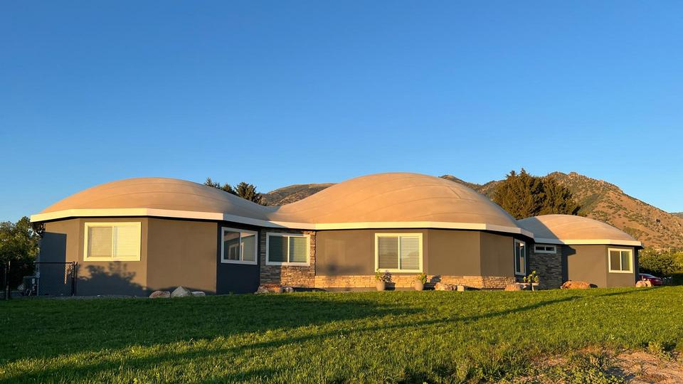 Sunset picture of Arcadia Dome Home.