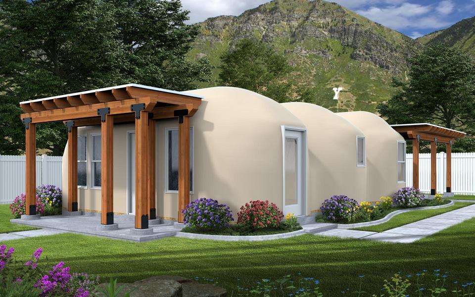 Rendering of the Triple Dome Home in Provo, Utah.