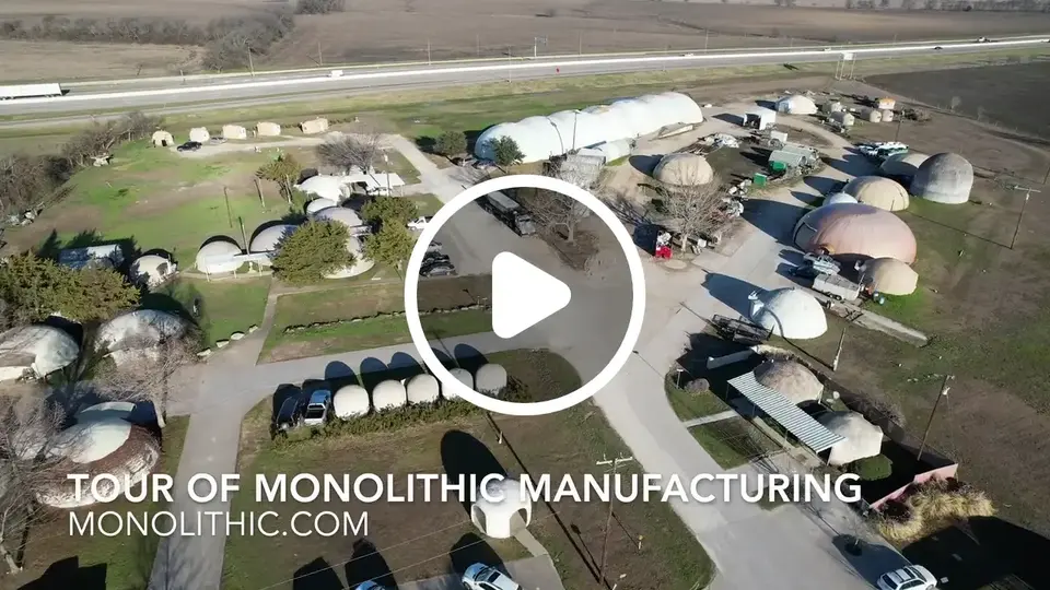 Aerial View of the Monolithic Dome Institute Research Park